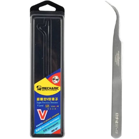 Пінцет монтажний Mechanic ST-15, вигнутий, 115 мм, C-grade high quality Прев'ю 1