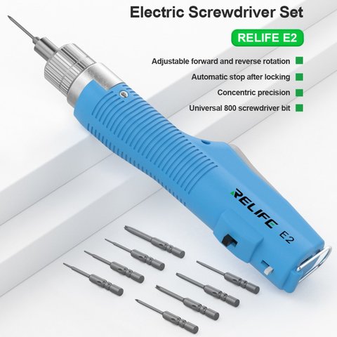 Cordless Power Screwdriver RELIFE E2, (with rotation control, Li-ion 1000mAh, 350/600/850 RPM) Preview 1