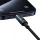 USB Cable Baseus Explorer, (2xUSB type-C, 100 cm, 100 W, black, with auto-off function, nylon braided) #P10319703111-00 Preview 2