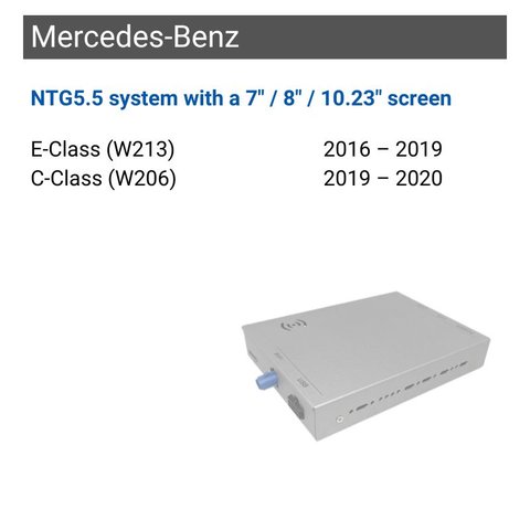 CarPlay для Mercedes-Benz E-Class 2016 2017 2018 2019 C-Class 2019 2020 із системою NTG5.5 (малий дисплей) Прев'ю 1