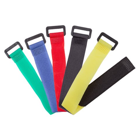 Органайзер для кабеля, синій, 20 мм, 30 см, багаторазова стрічка-липучка Прев'ю 4