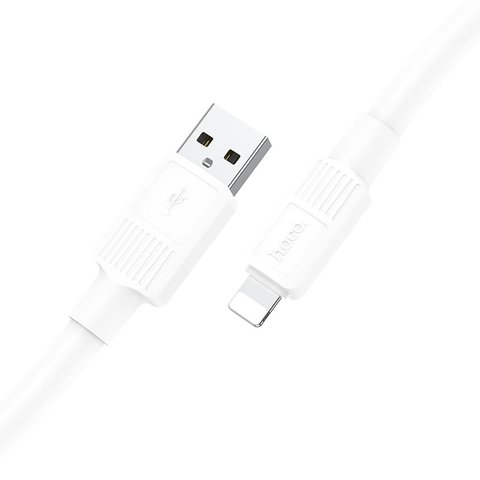 USB кабель Hoco X84, USB тип-A, Lightning, 100 см, 2,4 А, белый, #6931474770974 Превью 1