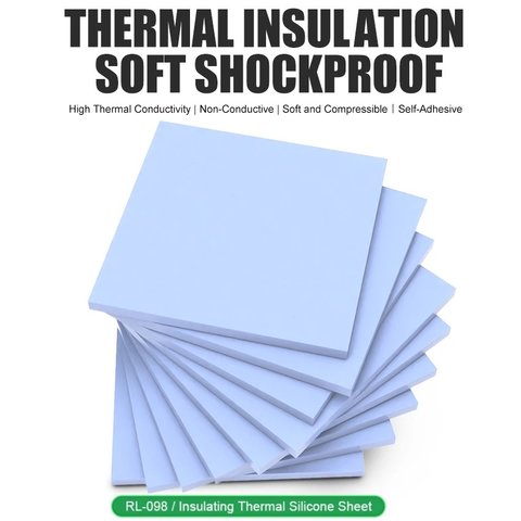 Термопрокладка RELIFE RL-098, силіконова, 2 мм, 12 мм, 12 мм, 100 шт. Прев'ю 3