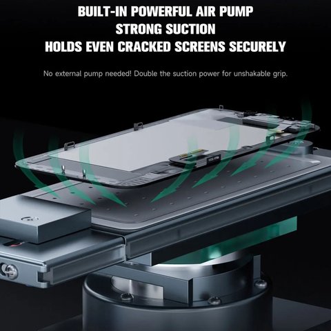 Пристрій для розклеювання дисплейного модуля (сепаратор) Mechanic Elite One Plus, з вакуумним насосом, використовується для екранів до 7 " Прев'ю 8