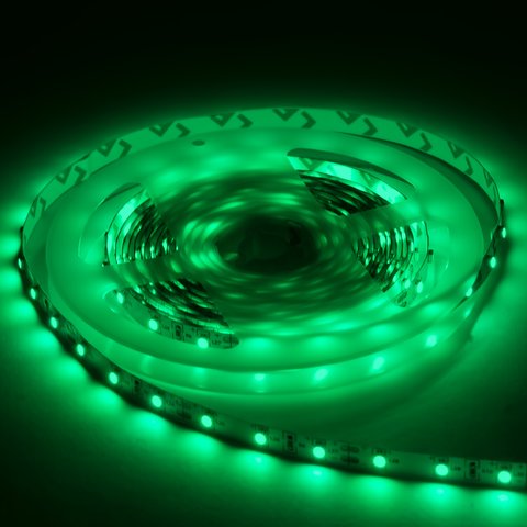 Tira de luces LED SMD3528 (color verde, 300 diodos LED, 12 V DC, 5 m, IP20) Vista previa  2
